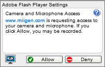 Allowing access to microphone on Internet Explorer