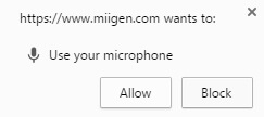 Allow Chrome microphone